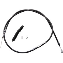 High-Efficiency Black Vinyl Clutch Cable — 159 cm (62-11/16"), travel 83 mm (3-1/4"), adjuster 64.5 cm (25-7/16")