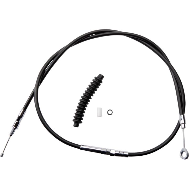 Cable de embrague de vinilo negro de alta eficiencia — carcasa 159 cm, ajustador 80 cm, recorrido 83 mm