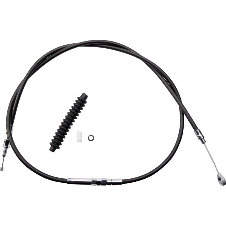 Cable de embrague de vinilo negro de alta eficiencia — 164,5 cm carcasa, 83 mm recorrido, ajustador 80 cm