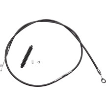 High-Efficiency Black Vinyl Clutch Cable — Housing length 200 cm, travel 83 mm, adjuster 80 cm