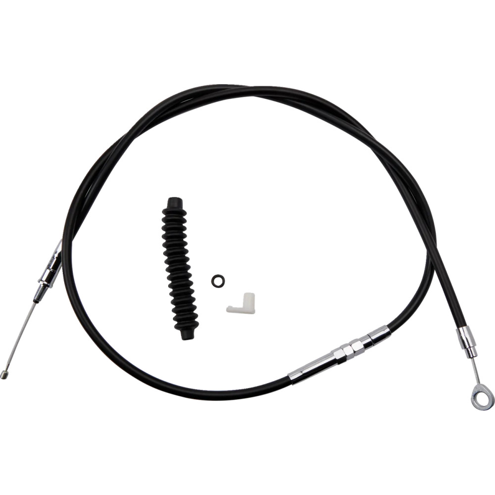 High-Efficiency Black Vinyl Clutch Cable — 159 cm housing, 98 mm travel, 64.5 cm adjuster