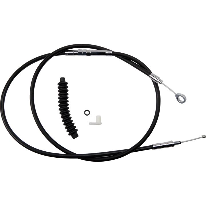 Cable de embrague de vinilo negro de alta eficiencia — Carcasa 64-11/16 pulg, Ajustador 25-7/16 pulg, Tamaño 2 pulg