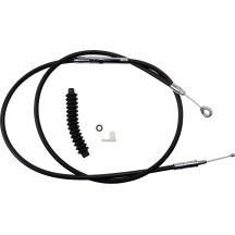 High-Efficiency Black Vinyl Clutch Cable — 64-11/16" housing, 25-7/16" adjuster, 3-7/8" travel