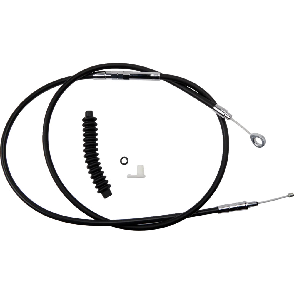 High-Efficiency Black Vinyl Clutch Cable — 64-11/16" housing, 25-7/16" adjuster, 3-7/8" travel