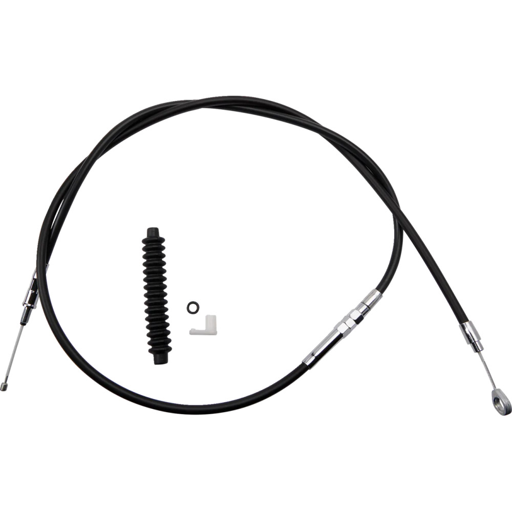 High-Efficiency Black Vinyl Clutch Cable — 169.5 cm housing, 64.5 cm adjuster, 98 mm travel