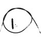 Cable de embrague de vinilo negro de alta eficiencia — Carcasa 169,5 cm, Tamaño +10 cm, Recorrido 98 mm, Ajustador 64,5 cm