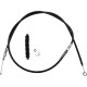 Cable de embrague de vinilo negro de alta eficiencia — 174.5 cm carcasa, 64.5 cm ajustador, 98 mm recorrido
