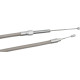 Cable de embrague trenzado de acero inoxidable de alta eficiencia — 135,5 cm carcasa, 17 cm recorrido, ajustador inferior, acabado cromado