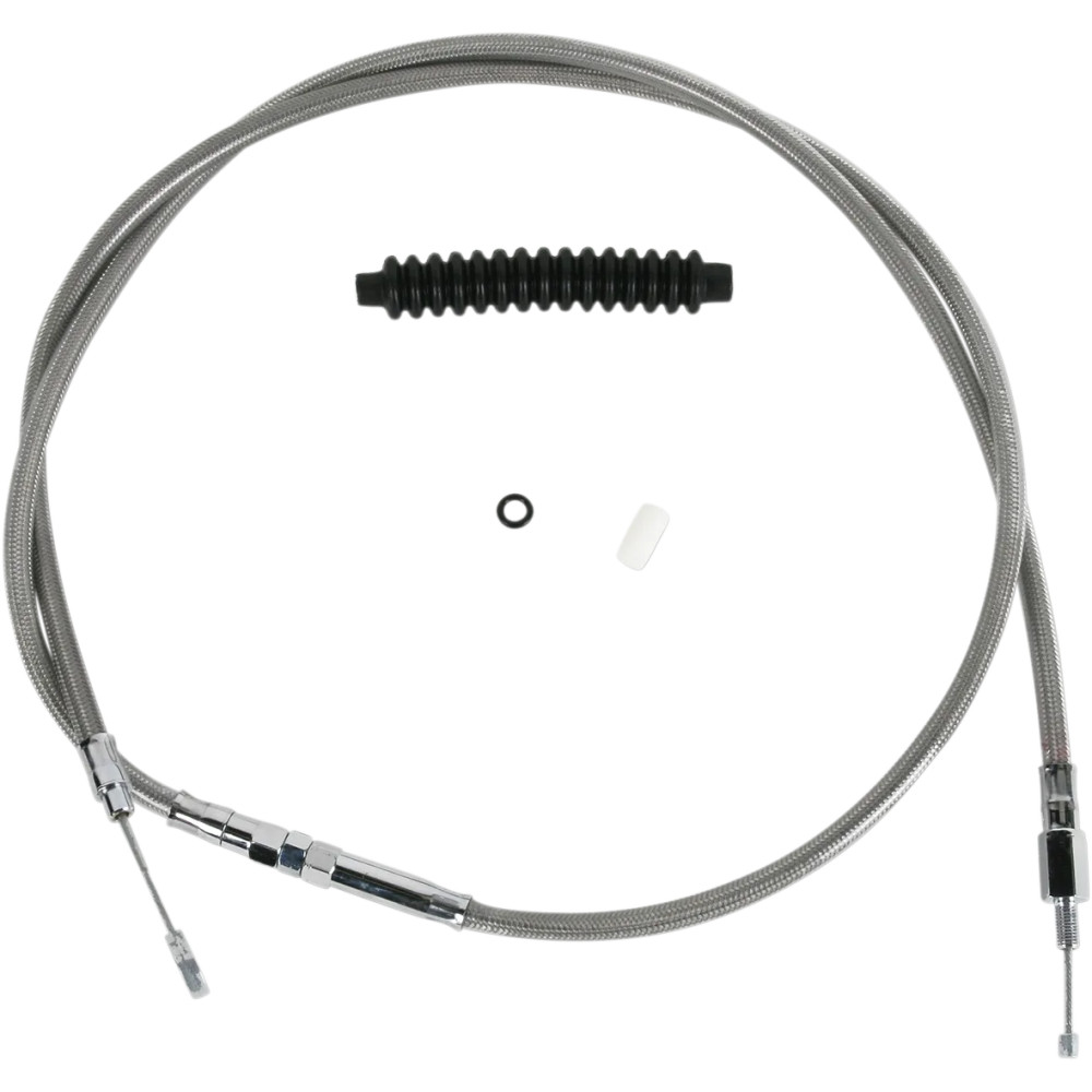 High-Efficiency Braided Stainless Steel Clutch Cable — Housing 184.5 cm, Adjuster 83.5 cm, Travel 70 mm