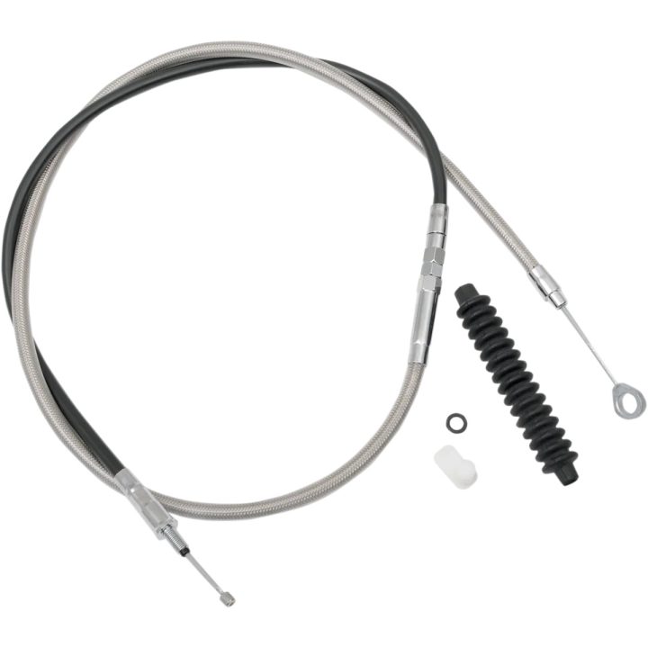 Cable de embrague trenzado de acero inoxidable de alta eficiencia — longitud de carcasa 179 cm, regulación 83,5 cm, recorrido 70 mm