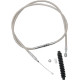 Cable de embrague trenzado de acero inoxidable de alta eficiencia — Longitud de funda 164.5 cm, Recorrido 83 mm, Posición del ajustador 80 cm, Cromo
