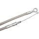 Cable de embrague trenzado de acero inoxidable de alta eficiencia — Longitud de funda 164.5 cm, Recorrido 83 mm, Posición del ajustador 80 cm, Cromo
