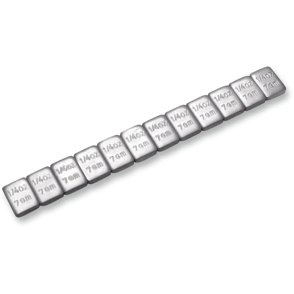Wheel Weights — 7.09 g (1/4 oz) segments, 72 pack, adhesive stick-on, powder-coated silver