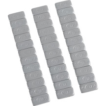 Pesas para ruedas Quickstick — 0.756" x 0.359", paquete de 36, plateado