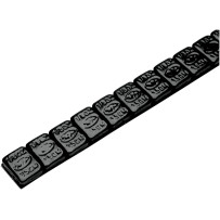 Wheel Weights — 144 Pack, 3.54 g segments (1/8 oz), Black, Powder-coated