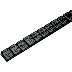 Pesas para ruedas — 144 unidades, 3.54 g por segmento (1/8 oz), negro, recubrimiento en polvo