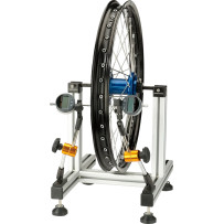 Professional Tire Wheel Truing Stand — 16"–21" wheels, 20 mm–30 mm axles, Black