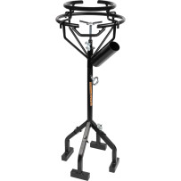 Deluxe Tire Changing Stand — adjustable height 20"–32", fits 16"–21" wheels, black powder-coated