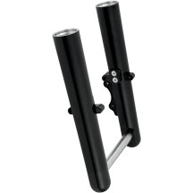 Brazos de horquilla Hot Legs de doble disco — Negro anodizado, aluminio billet