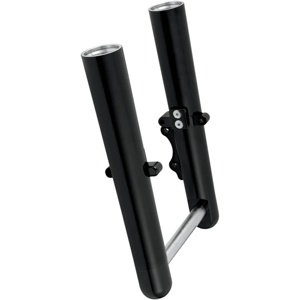 Brazos de horquilla Hot Legs de doble disco — Negro anodizado, aluminio billet