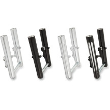 Dual-Disc Hot Legs Fork Legs — Black anodized, lower mount, pair