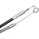 Cable de embrague trenzado de acero inoxidable de alta eficiencia — 160 cm de carcasa, 98 mm de recorrido, ajustador 64.5 cm, cromo