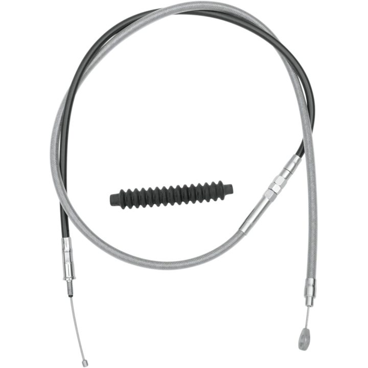 Cable de embrague trenzado de acero inoxidable de alta eficiencia — carcasa 165 cm, recorrido 98 mm, cromado
