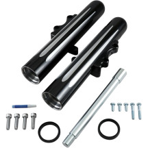 Dual-Disc Hot Legs Fork Legs — Billet aluminum, black anodized, lower mount