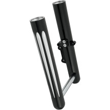 Dual-Disc Hot Legs Fork Legs — Billet aluminum, black anodized, lower mount