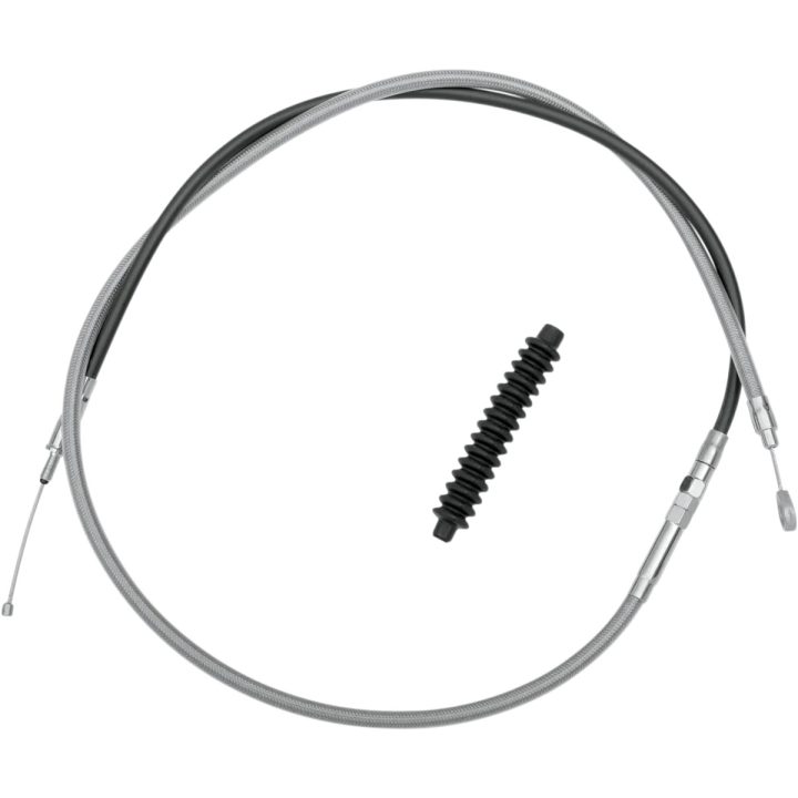 Cable de embrague trenzado de acero inoxidable de alta eficiencia — carcasa 175 cm, recorrido 98 mm, cromado