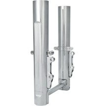 Fork Leg Kit — Chrome, Dual disc, Lower mount