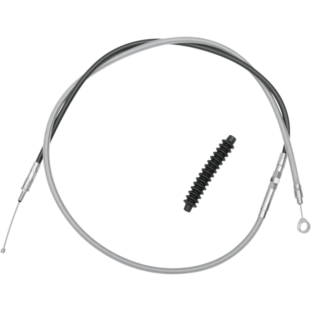 High-Efficiency Braided Stainless Steel Clutch Cable — Housing length 180 cm (70-15/16"), adjuster 64.5 cm (25-7/16"), +20.3 cm 