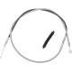 Cable de embrague trenzado de acero inoxidable de alta eficiencia — carcasa 180 cm, tamaño +20,3 cm, recorrido 98 mm, ajustador 64,5 cm, cromado