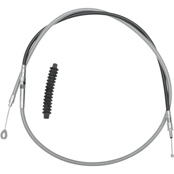 Cable de embrague trenzado de acero inoxidable de alta eficiencia — Longitud de carcasa 185,5 cm, Ajustador 64,5 cm