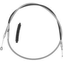 High-Efficiency Braided Stainless Steel Clutch Cable — 185.5 cm housing, 98 mm travel, Chrome