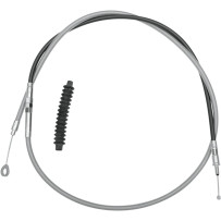 High-Efficiency Braided Stainless Steel Clutch Cable — 185.5 cm housing, 98 mm travel, Chrome