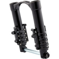 Method No Flex Fork Legs — 49.00 mm (1.93") fork tube, fits 18"/19" front wheels, for 11.8" rotors, Black Anodized