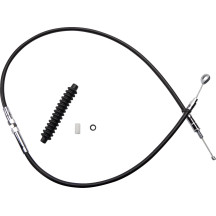 High-Efficiency Black Vinyl Clutch Cable — 114.5 cm (45"), adjuster 66 cm (26"), 70 mm travel (2-3/4")