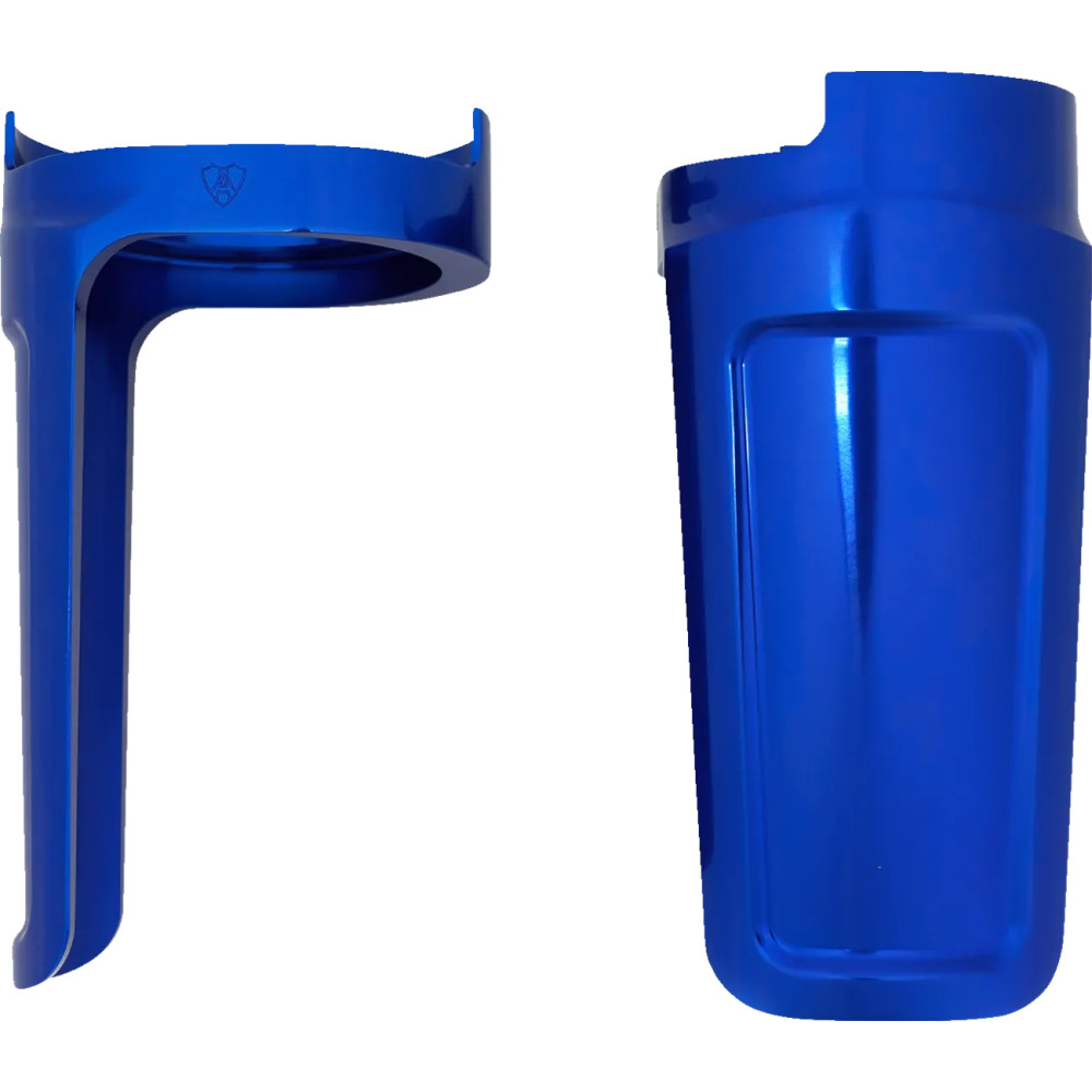 Method® Performance Bagger Fork Guards — Blue, 6061-T6 aluminum