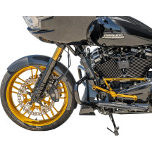 Method No Flex Fork Legs — 49.00 mm (1.93") fork tubes, 18"/19" front wheels, 11.8" rotors, black anodized