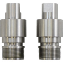 Fork Tube Extensions — 41 mm, extends 25.4 mm, Chrome