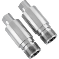 Fork Tube Extensions — 49 mm fork tube, extends 25.4 mm (1"), Chrome