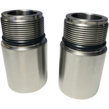 Fork Tube Extensions — 39 mm, extends 25.4 mm, Chrome