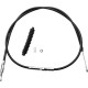 Cable de embrague de vinilo negro de alta eficiencia — 203 cm (80\") de carcasa, 70 mm recorrido, ajustador a 83,5 cm (32-15/16\")