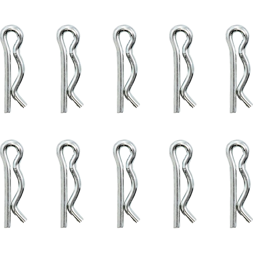 Rear Axle Retainers — rear position, 7/64 in width, Polished silver, 10 Pack