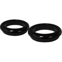 Fork Dust Covers — 49 mm fork tube diameter, Black