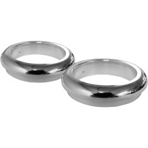 Fork Dust Covers — 49 mm (1.93") fork tube, chrome