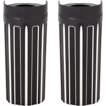 Cubiertas de fuelle de horquilla de aluminio — +2", Negro, Plata, Anodizado