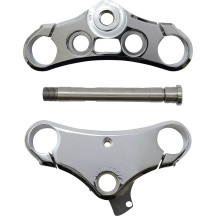 Elite 49 Triple Tree — 49 mm fork tube, 5° rake, Chrome