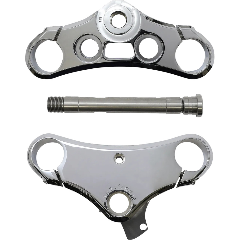 Elite 49 Triple Tree — 49 mm fork tube, 5° rake, Chrome